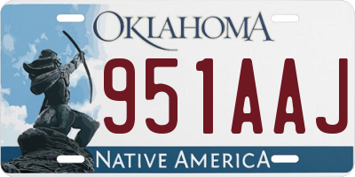 OK license plate 951AAJ