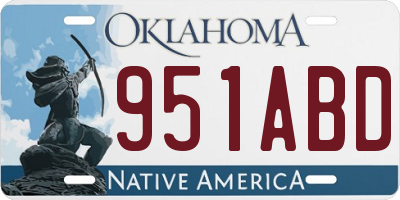 OK license plate 951ABD