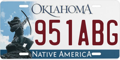 OK license plate 951ABG