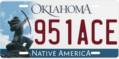 OK license plate 951ACE