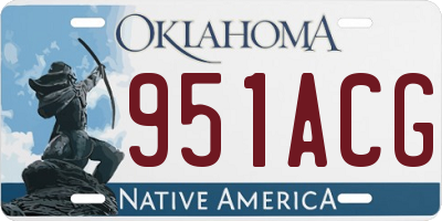 OK license plate 951ACG