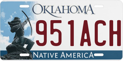 OK license plate 951ACH