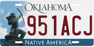 OK license plate 951ACJ