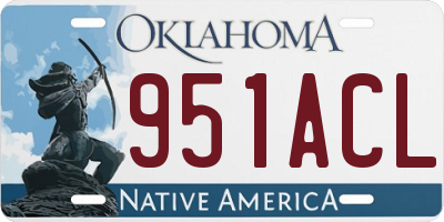 OK license plate 951ACL