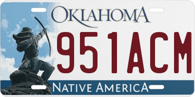 OK license plate 951ACM