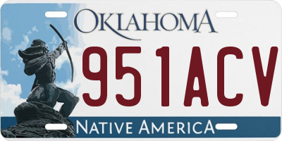 OK license plate 951ACV
