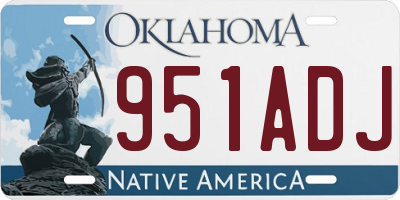 OK license plate 951ADJ