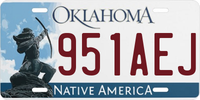 OK license plate 951AEJ