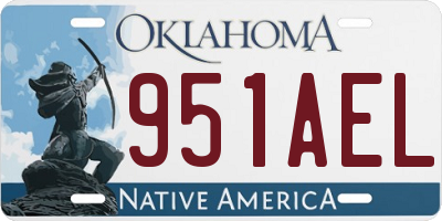 OK license plate 951AEL