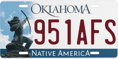 OK license plate 951AFS
