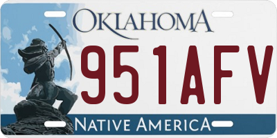 OK license plate 951AFV