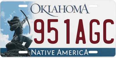 OK license plate 951AGC