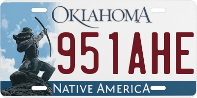 OK license plate 951AHE