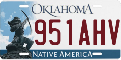 OK license plate 951AHV