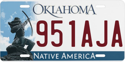 OK license plate 951AJA