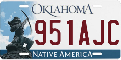 OK license plate 951AJC