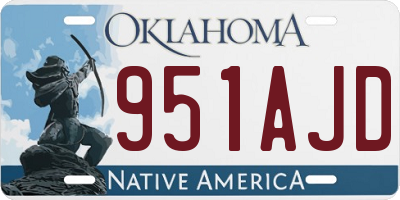 OK license plate 951AJD