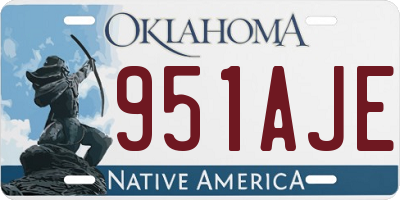 OK license plate 951AJE
