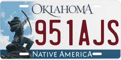 OK license plate 951AJS