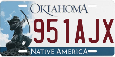 OK license plate 951AJX