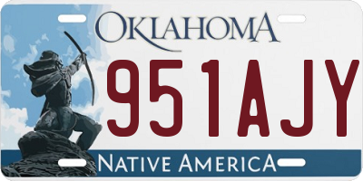 OK license plate 951AJY