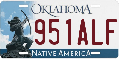 OK license plate 951ALF