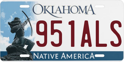OK license plate 951ALS