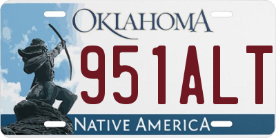 OK license plate 951ALT