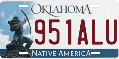 OK license plate 951ALU