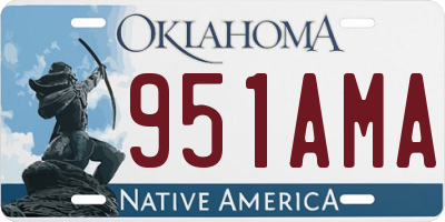 OK license plate 951AMA