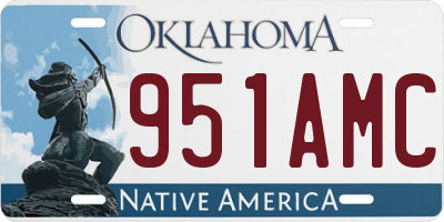 OK license plate 951AMC