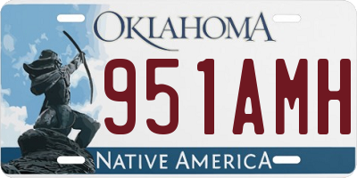 OK license plate 951AMH