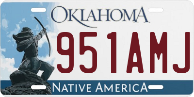 OK license plate 951AMJ