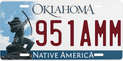 OK license plate 951AMM
