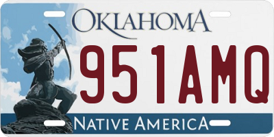 OK license plate 951AMQ