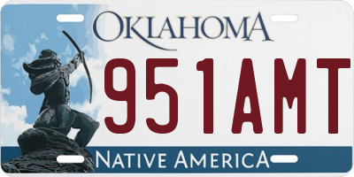 OK license plate 951AMT