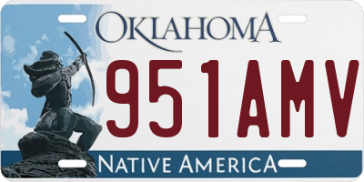 OK license plate 951AMV