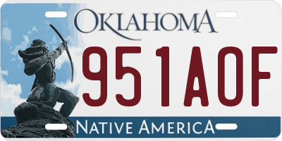 OK license plate 951AOF