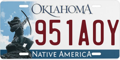 OK license plate 951AOY