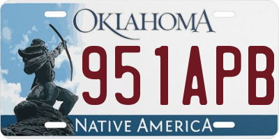 OK license plate 951APB