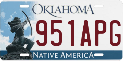 OK license plate 951APG