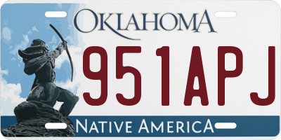 OK license plate 951APJ