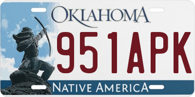 OK license plate 951APK