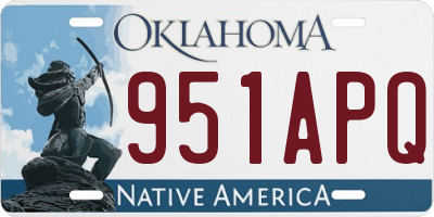 OK license plate 951APQ
