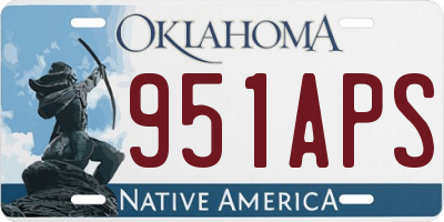 OK license plate 951APS