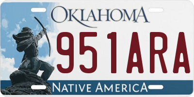 OK license plate 951ARA