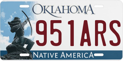 OK license plate 951ARS