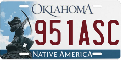 OK license plate 951ASC