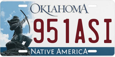 OK license plate 951ASI