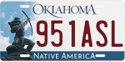 OK license plate 951ASL